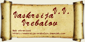 Vaskrsija Vrebalov vizit kartica